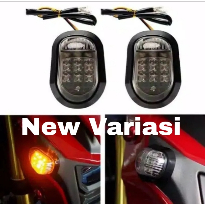 Universal Yellow Flame LED Oval Outboard Sen Light Can For Yamaha R15 ...