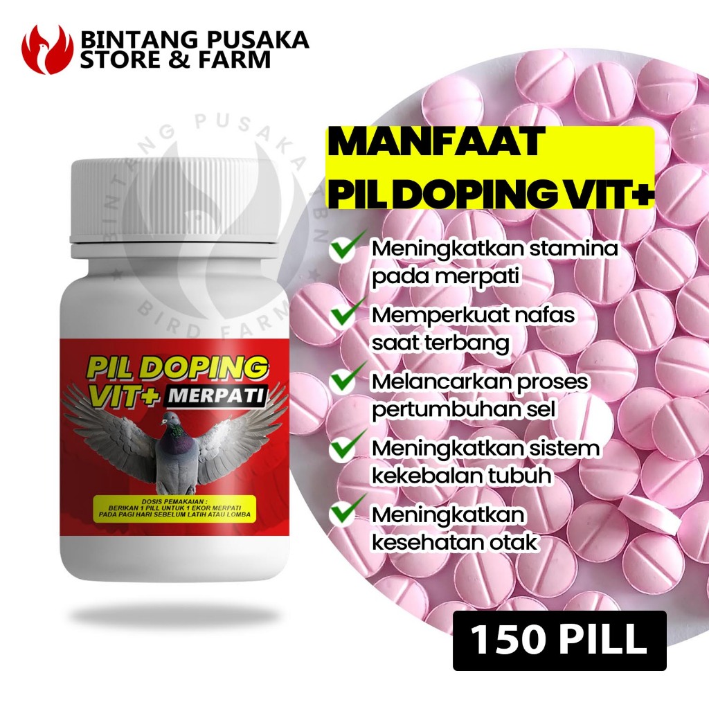 Doping Pigeon Pills VIT+ Flying Stamina Racing Pigeons Kolong Tinggian ...