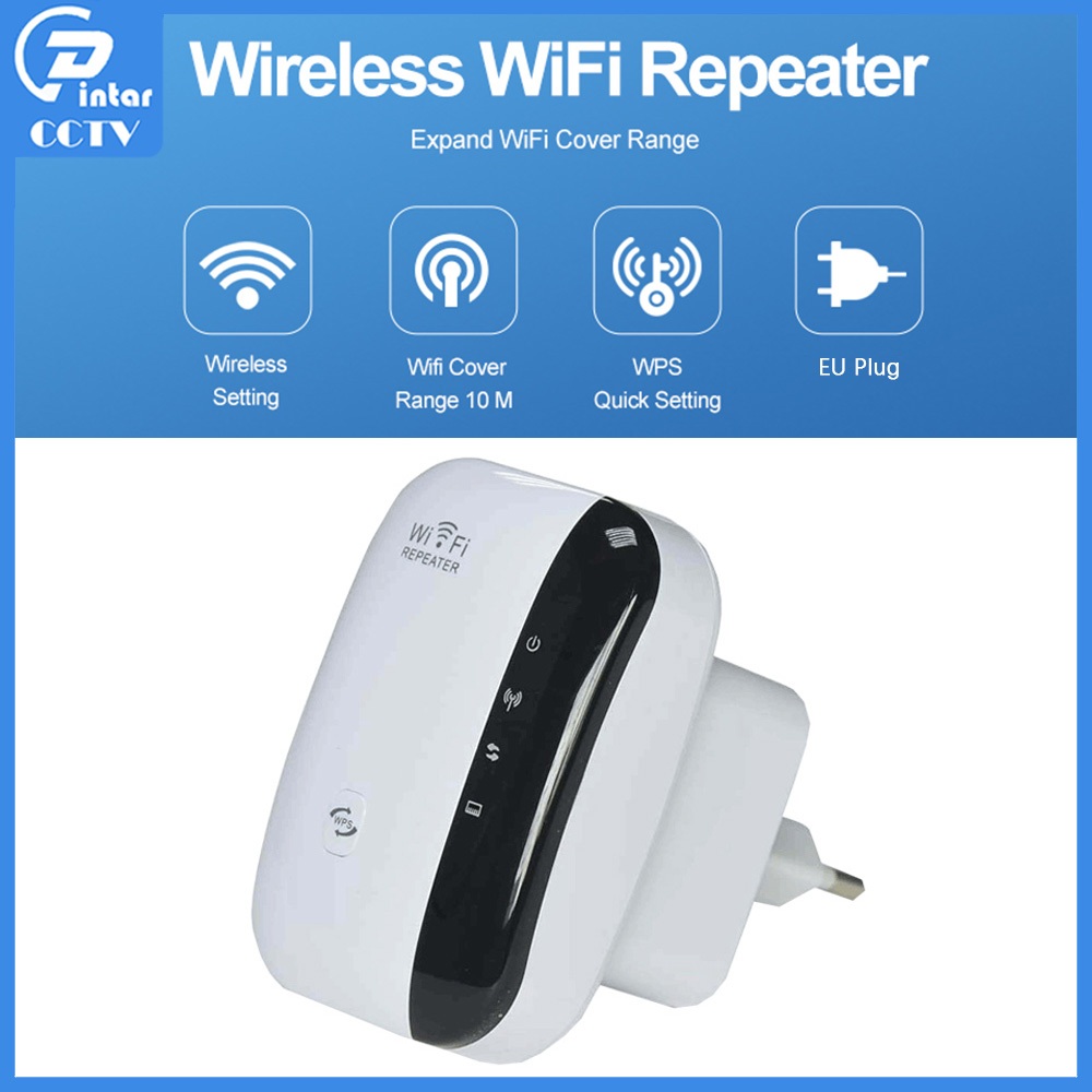 WiFi Router EU PLUG 300Mbps WPS Wireless WiFi Repeater AP Signal ...