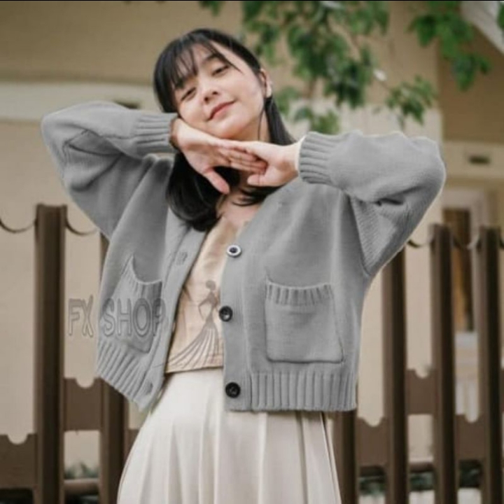 ZARA KNIT CROP KNIT/WOMEN'S CROP KNIT CARDIGAN/Pocket Crop KNIT