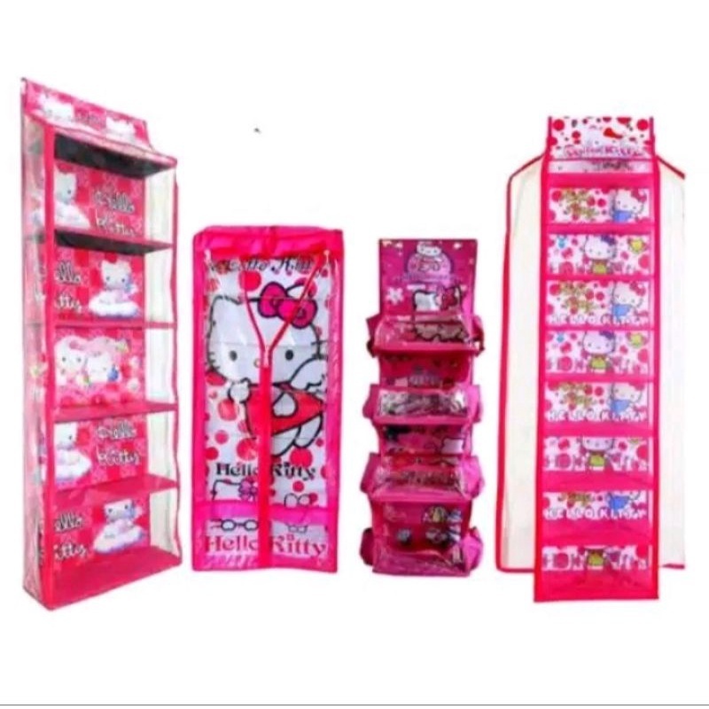 4 in 1 Shelf Set Character Hanging Rack with Bag Rack Shoe Rack Hijab ...