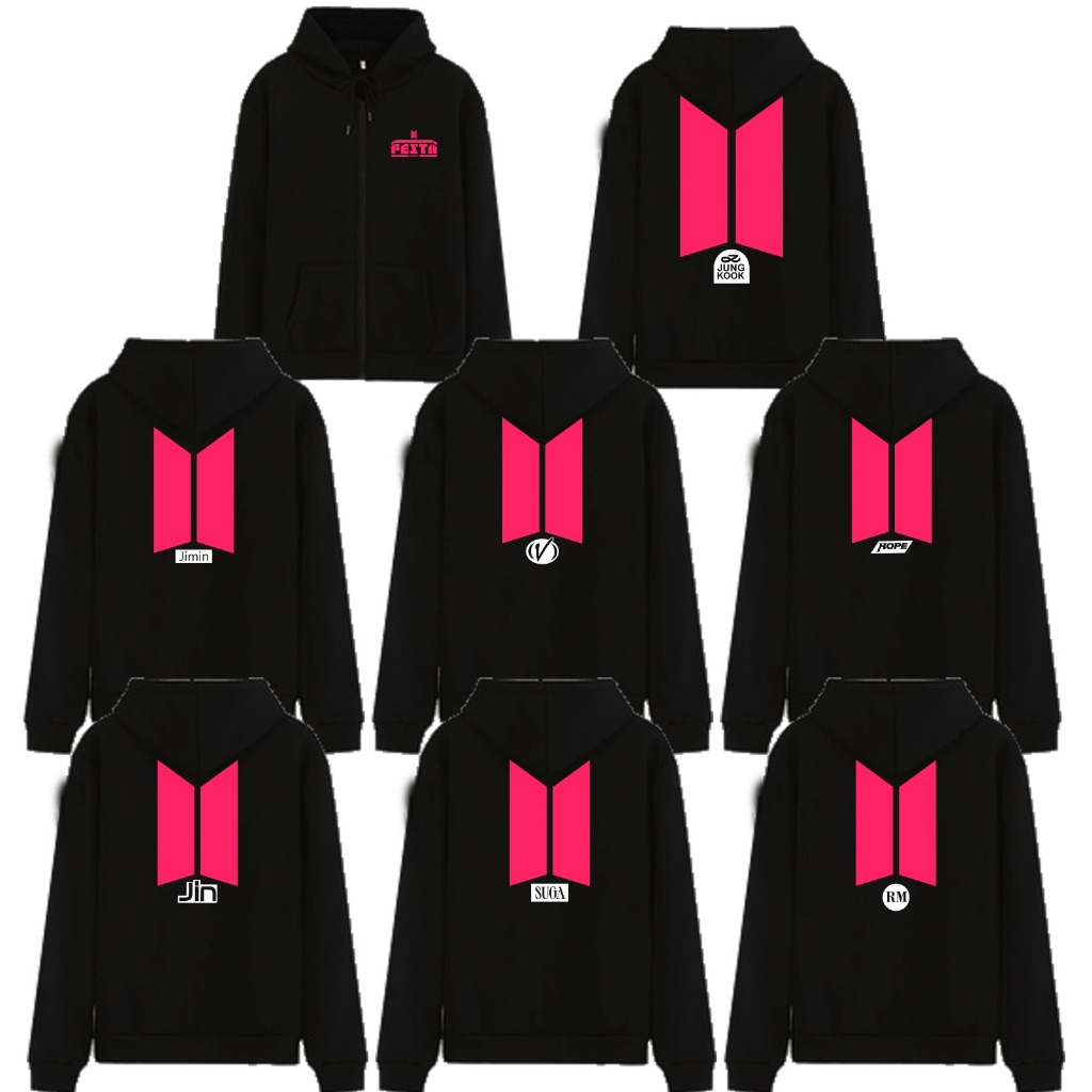 Bangtan Zipper Jumper Jacket Bangtan Logo Festa 2024 Big BTS Logo ...