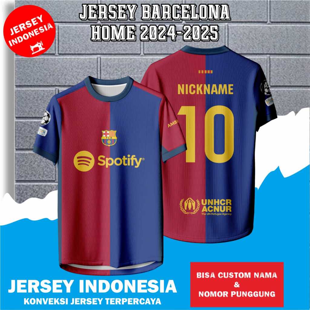 Barcelona HOME Club Jersey 2024 2025: BARCA Champions League Jersey