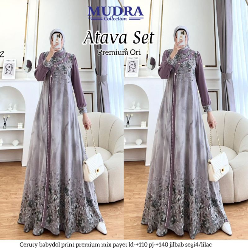 Divy MAXY // ATAVA SET By MUDRA HIJAB | Shopee Malaysia