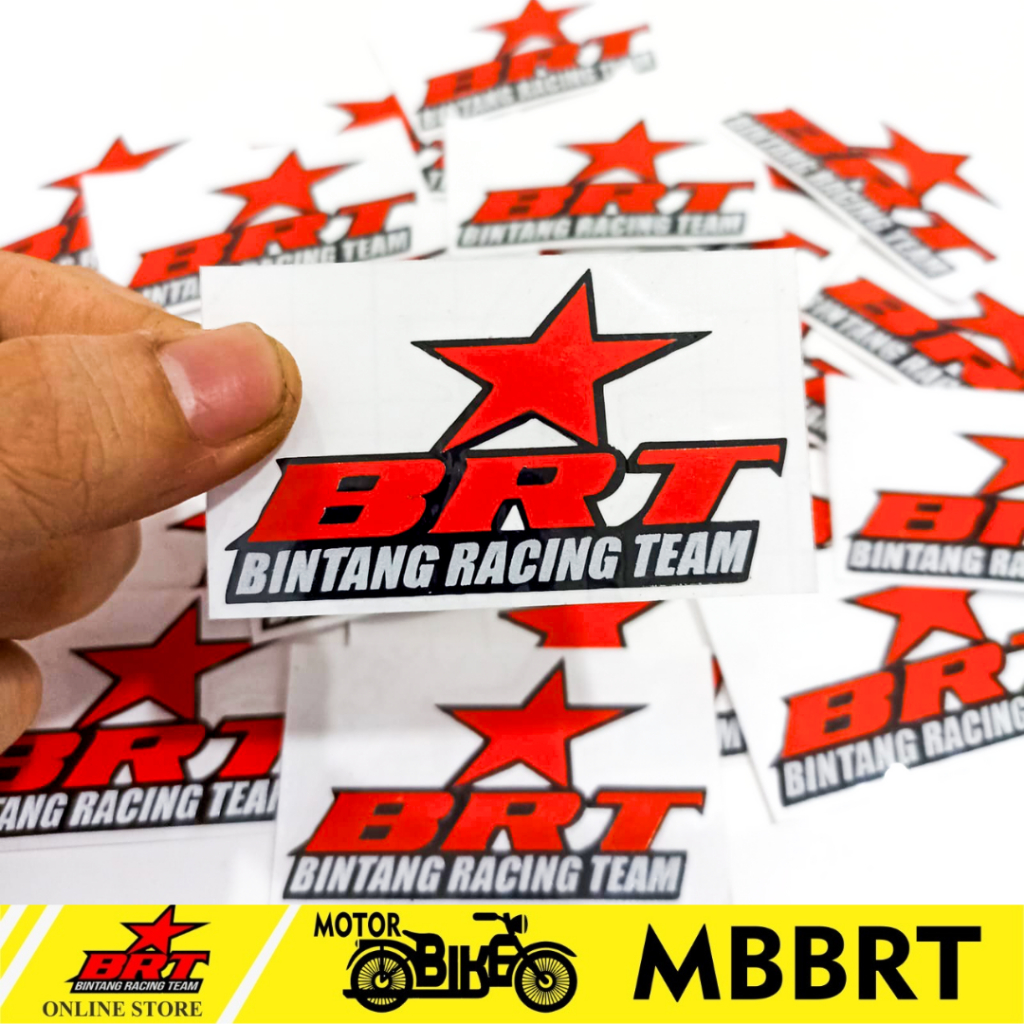 Original BRT Star Racing Team Embossed Cutting Logo Sticker | Shopee ...