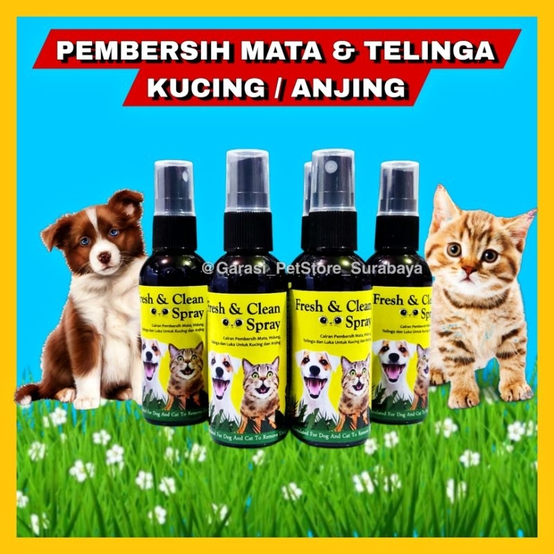 MATA Gpss- Fresh & Clean Spray Eye Ear Cleaning Liquid for Cats Dogs ...