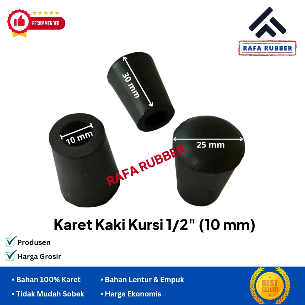 Rubber CHAIR LEGS 1/2
