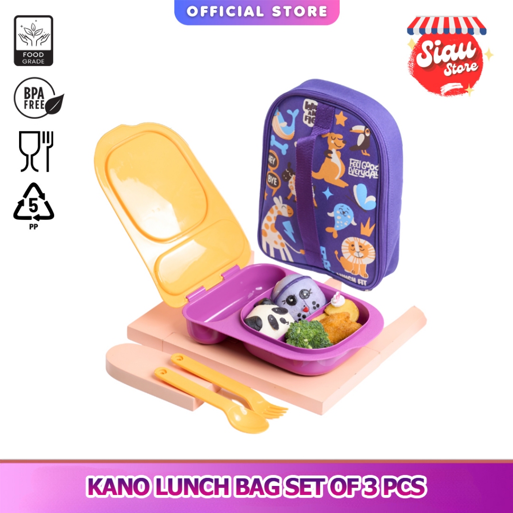 Siau STORE KANO LUNCH FIT LUNCH BOX SET 3pcs/rice Supplies/LUNCH BOX ...