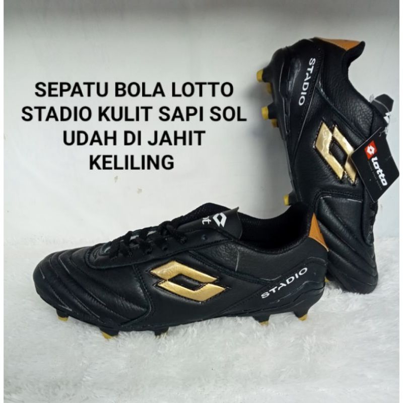 Lotto stadio Soccer Shoes full Genuine Cow Leather (out Sole Already Sewn  Around)