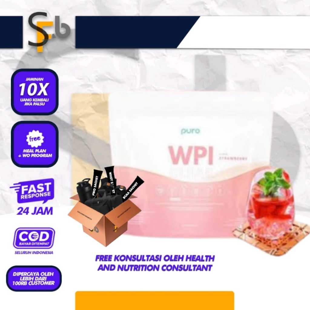 Puro WPI Whey Protein Isolate 300 Grams Strawberry Mocktail | Shopee ...
