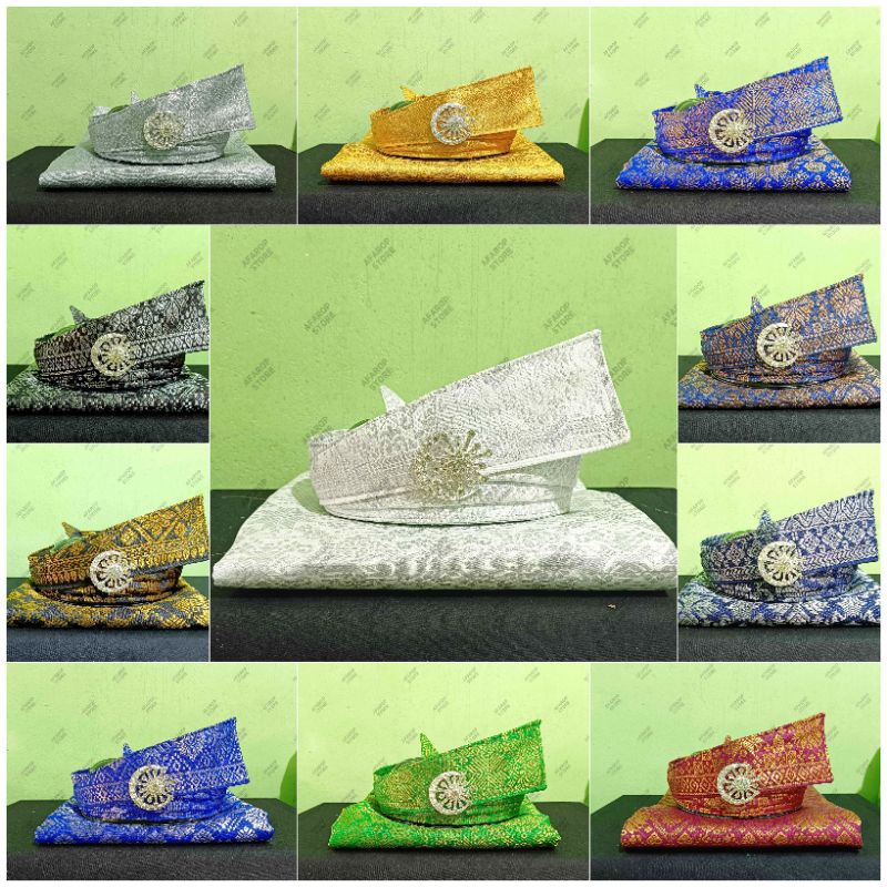 Adult Men's Malay Tanjak Suit + Instant Wrap Songket Sampin Fabric ...