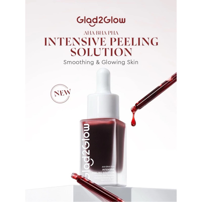 Glad2Glow Peeling Solution 15mI AHA BHA PHA INTENSIVE Face Brighten ...