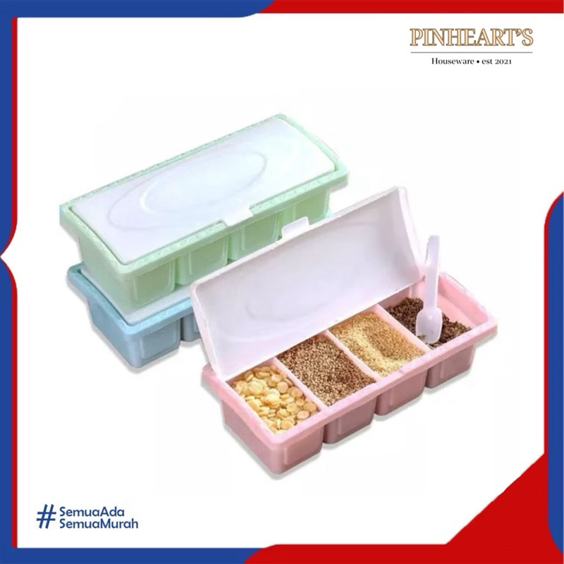 4 SEASON KITCHEN SPICE BOX / 4 IN 1 MULTIPURPOSE KITCHEN SPICE RACK ...
