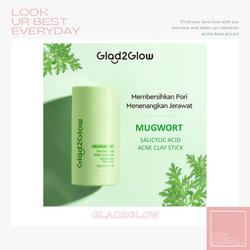 Glad2glow Mugwort Salicylic Acid Acne Clay Stick Shopee Malaysia