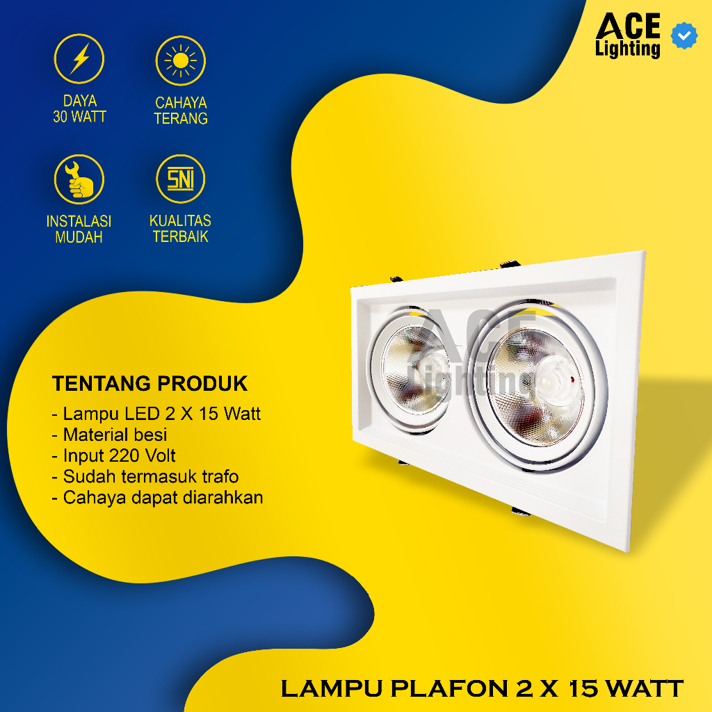 Halospot downlight spotlight halospot Ceiling spotlight 2x15 watt