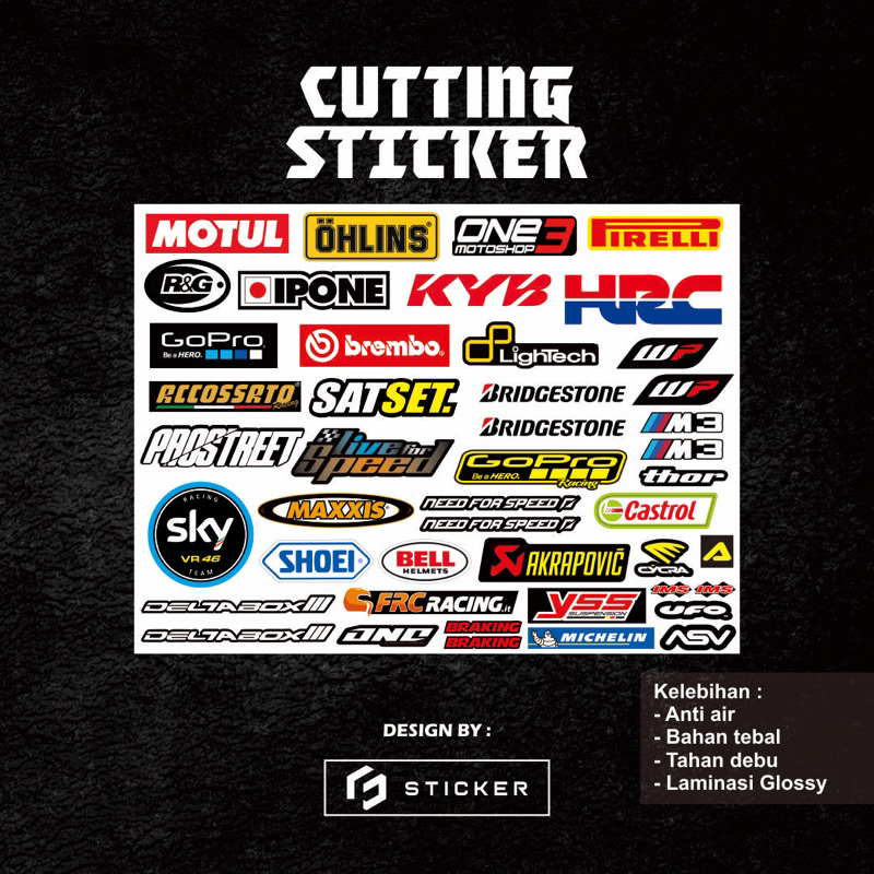 Cutting STICKER Contents A Lot | On SHOPEE | For Car Motorcycles ...