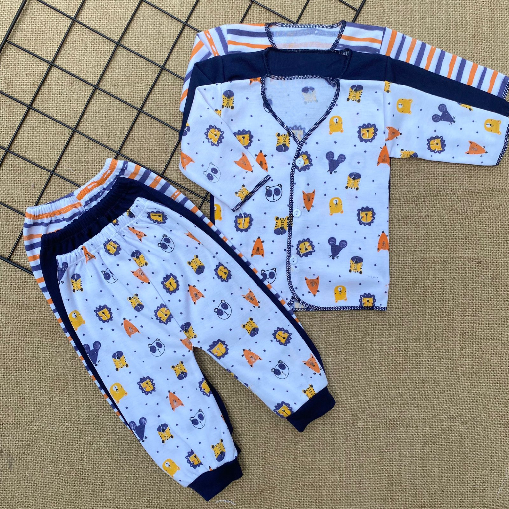 Asyam BABY 3pcs Long Sleeve Shirt+3Pcs Newborn BABY Trousers | Shopee ...