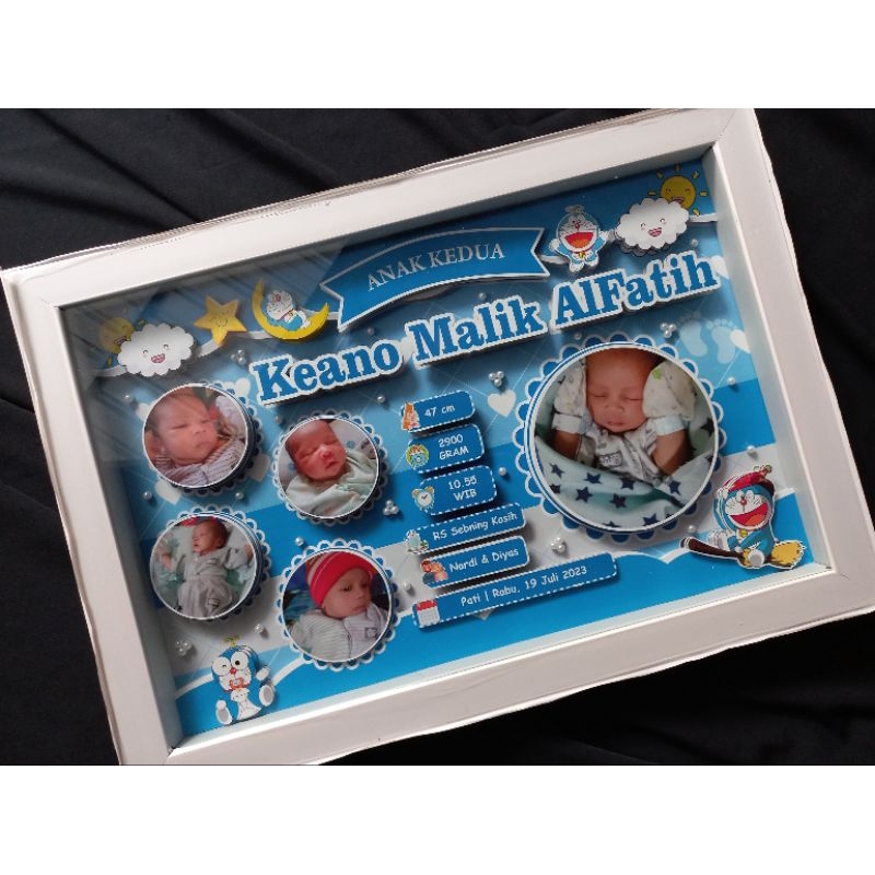 3d Baby Biodata 15R | 3d Frame | Baby Frame | Pop Up Biodata | Birth ...