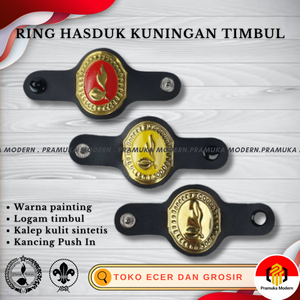 Ring hasduk scout kalep button material brass metal (grain) | Shopee ...