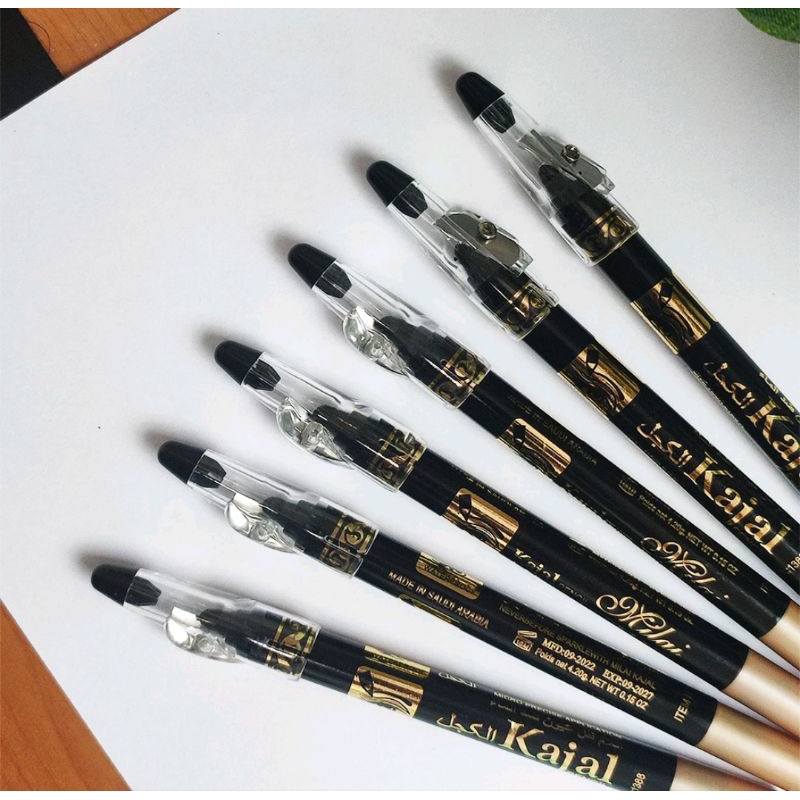 HITAM Kajal Eyebrow Pencil/CELAK KAJAL MILAI Black WATERPROOF | Shopee ...