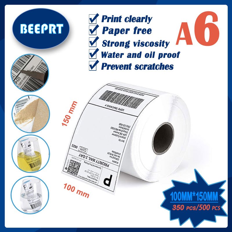 Shopee Thermal Roll Paper for Waybill 100*150mm Express industry A6 ...