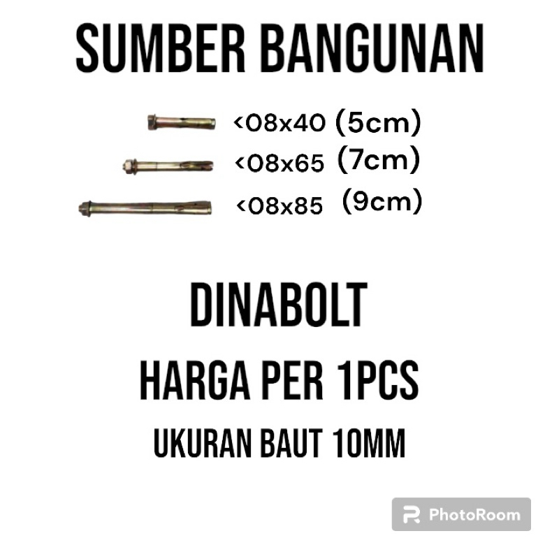 8mm Stump Bolt/8mm Wall Mounted Bolt (10mm Lock) Shopee Malaysia