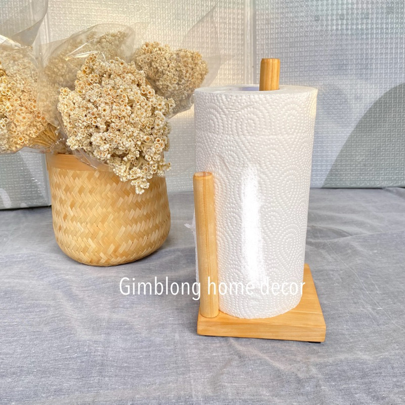 KAYU Solid Wood Kitchen Tissue Holder (1kg Fits 3 Pieces) Shopee Malaysia