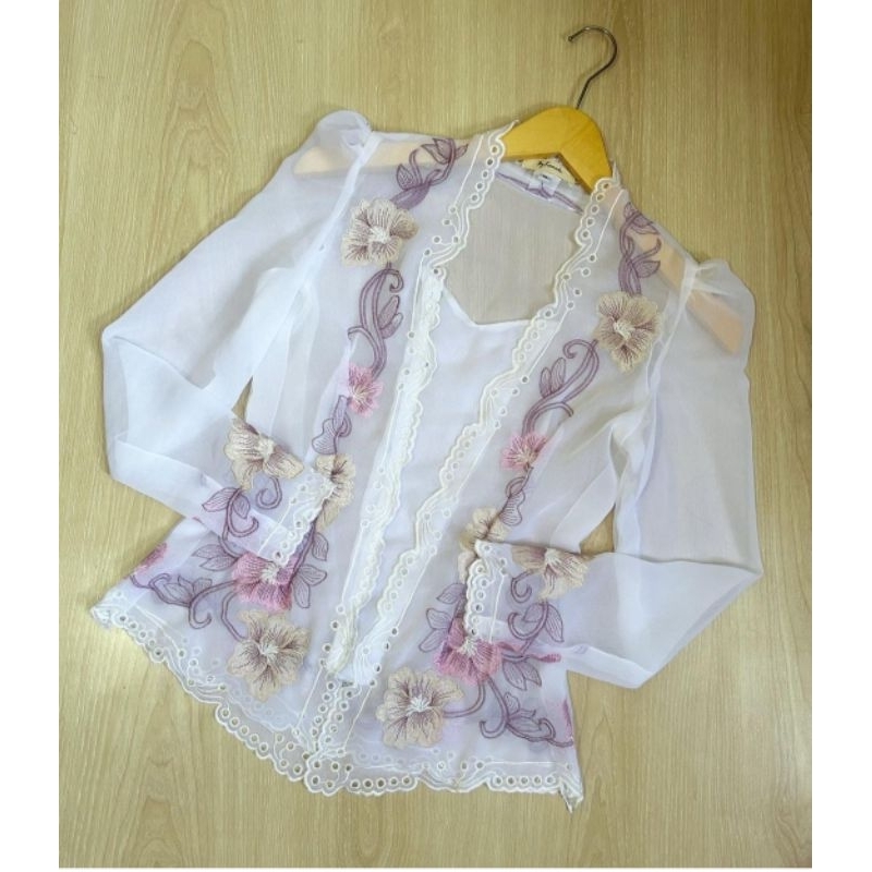 Floral Embroidered Kebaya || Modern Balinese Kebaya || Contemporary