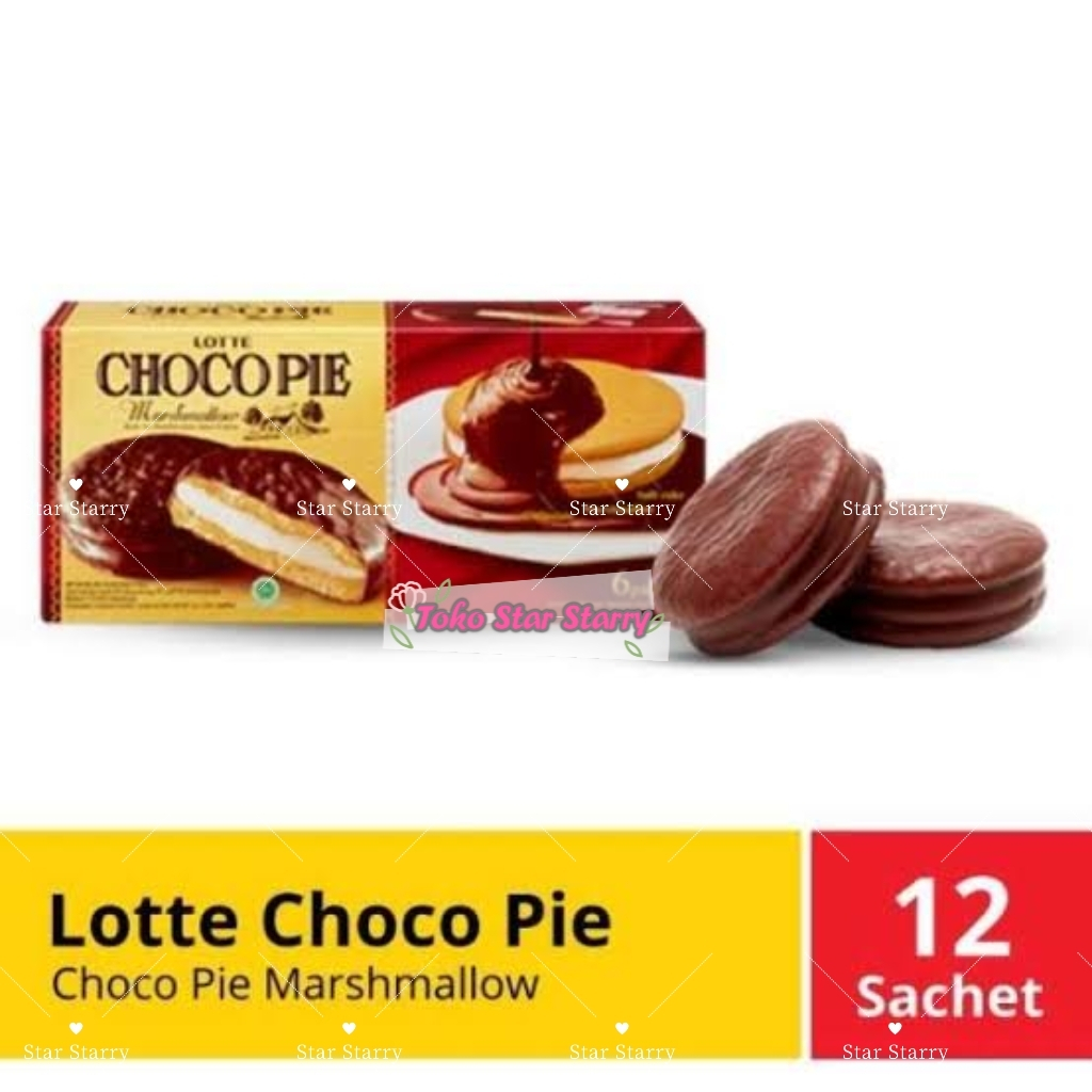 [Per Box] Lotte Marshmallow Choco Pie 28gram 1 box Contains 12pcs Pie