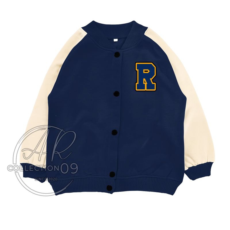 (R) Boys Sweater 5-15th Initials Name Jacket Girls Varsity | Shopee ...