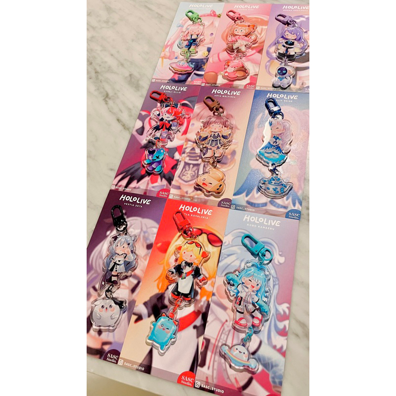 Hololive ID keychain comifuro comiccon | Kobo, zeta, risu, iofi, kaela ...