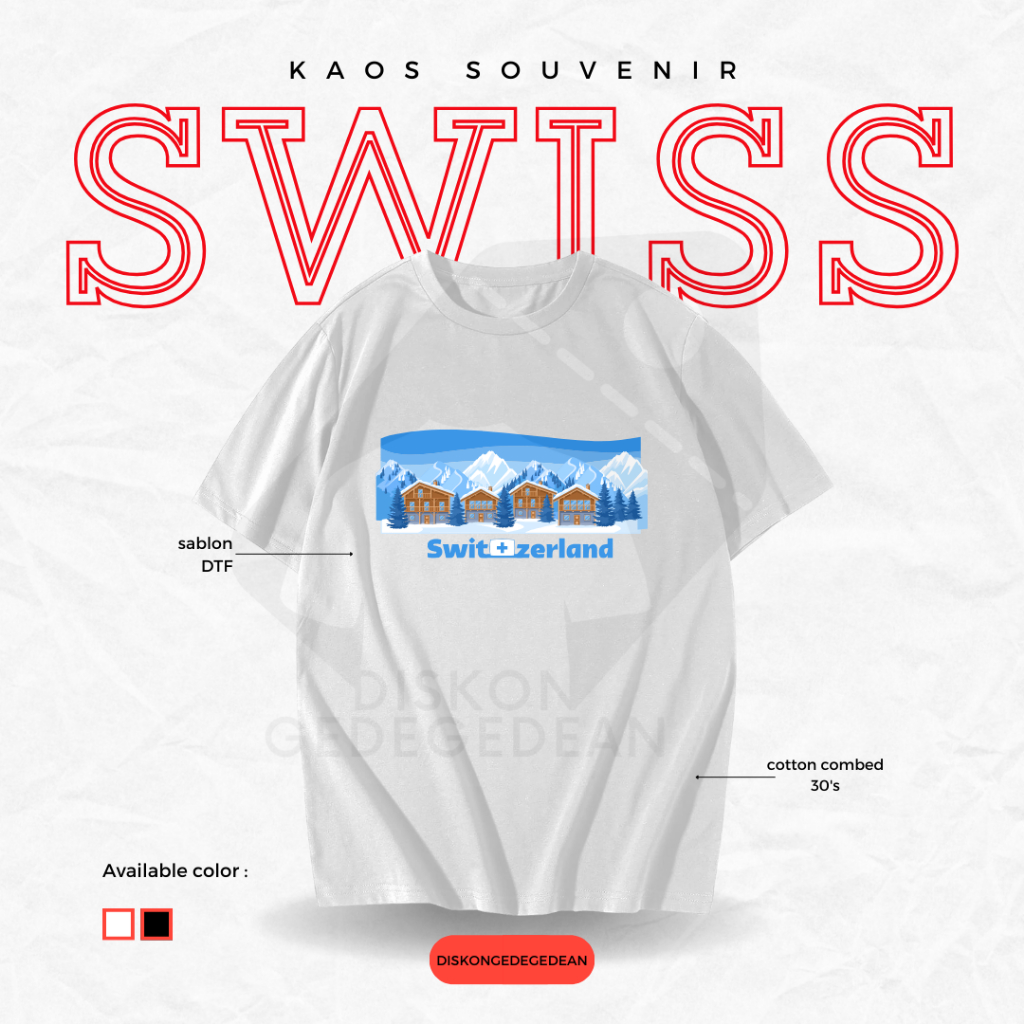 Discountgedegaedean T Shirt Swiss Souvenir Tshirt By Switzerland