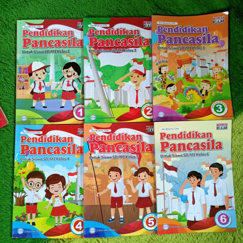 Original PANCASILA Education Book Class 1 2 3 4 5 6 SD/MI Free Learning ...