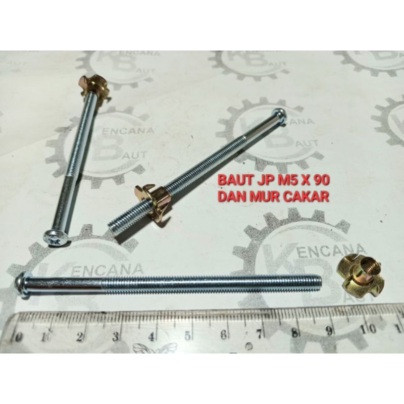 Jp M5 X 90mm Galvanized Bolts And Claw Nuts/SPEAKER Bolts Screwdriver