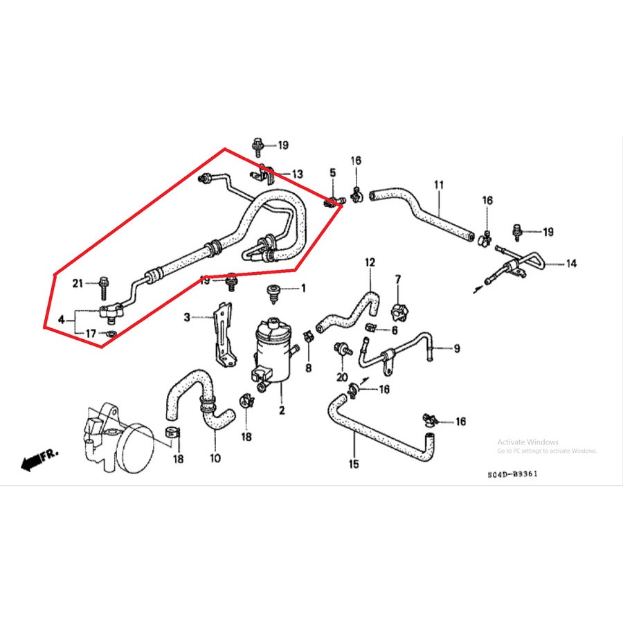 High pressure power steering Hose civic ferio high pressure Hose power ...