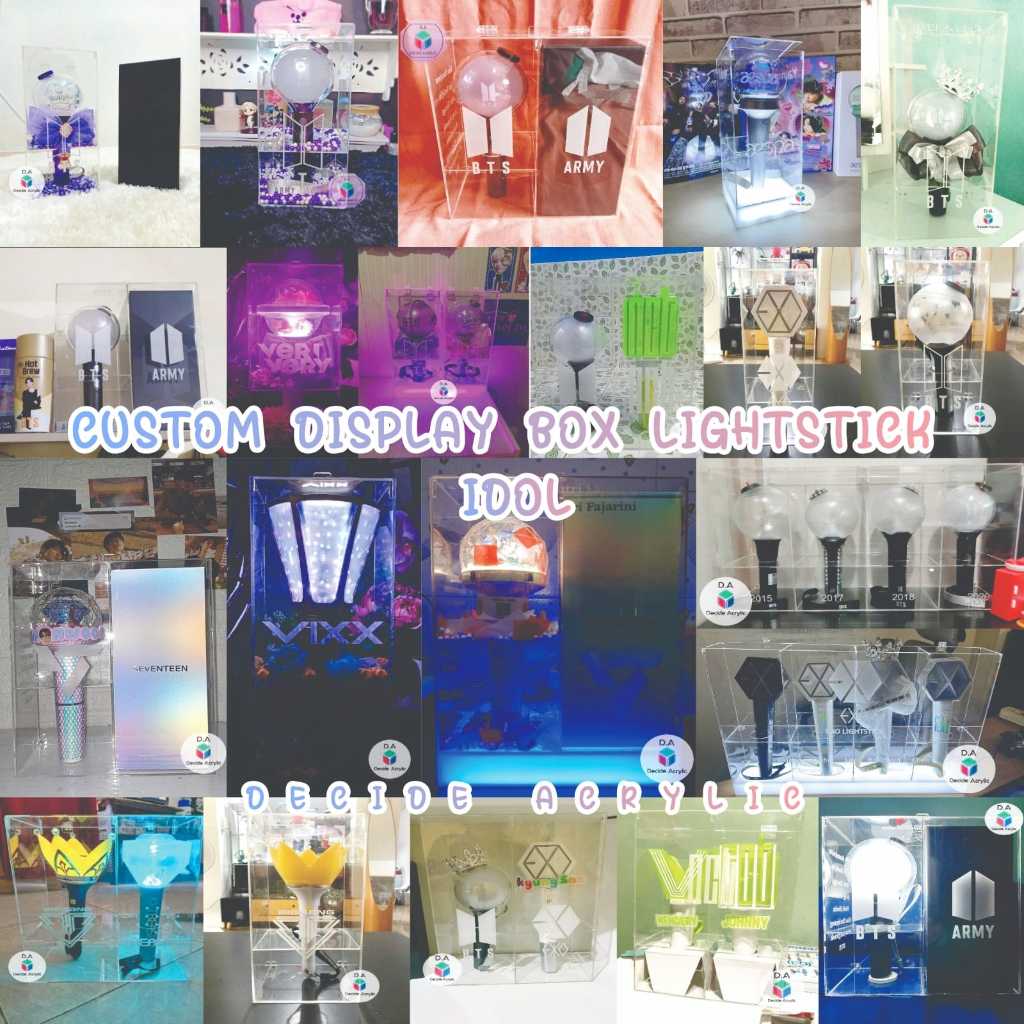 Decide Acrylic Acrylic Custom Display Box Lightstick Idol Box BTS ...