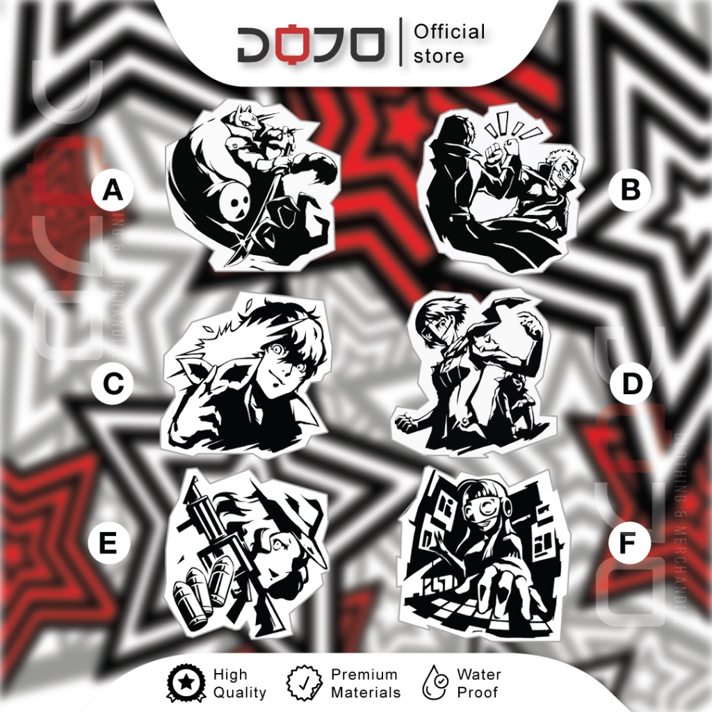 Sticker VINYL Persona 5 BOND Ability Warning motorbike car notebook ...