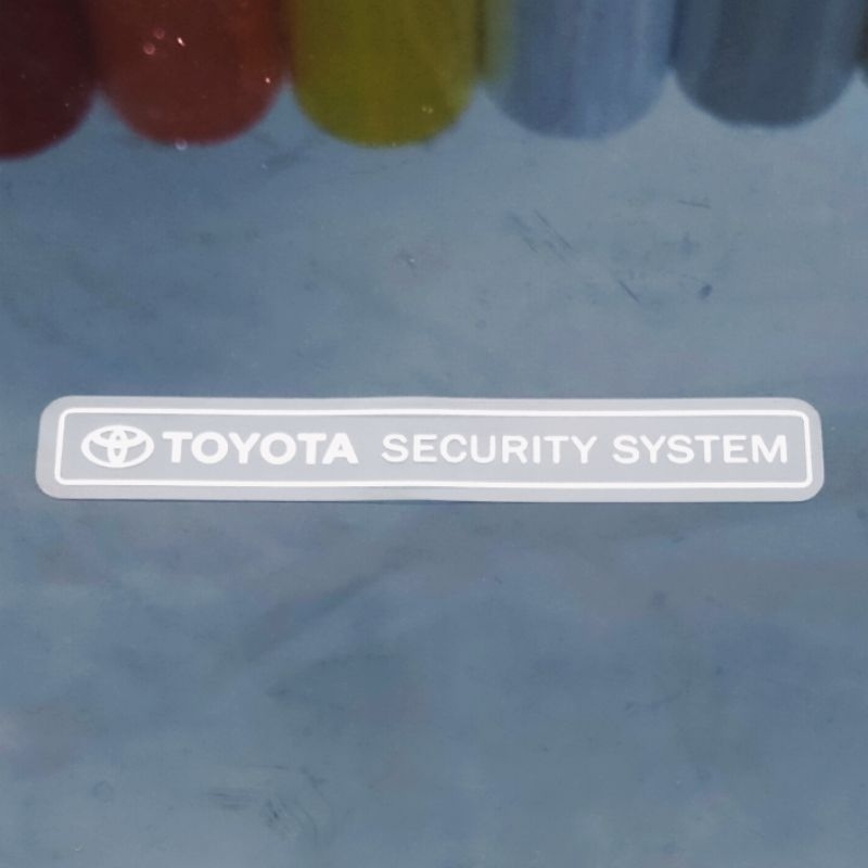 Toyota SCURITY SYSTEM transparent sticker (1 set contains 2 pcs ...
