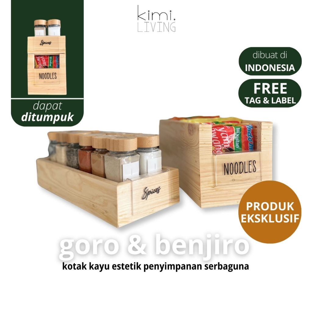 Kimi LIVING - GORO & BENJIRO Multi-Purpose Stackable Storage Box ...