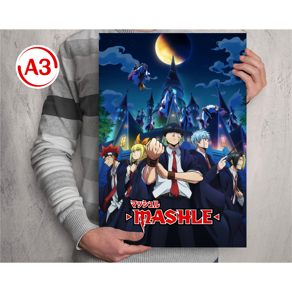 Poster Collection A3 Anime Solo Leveling Mashle Magic And Muscle - 2024 ...