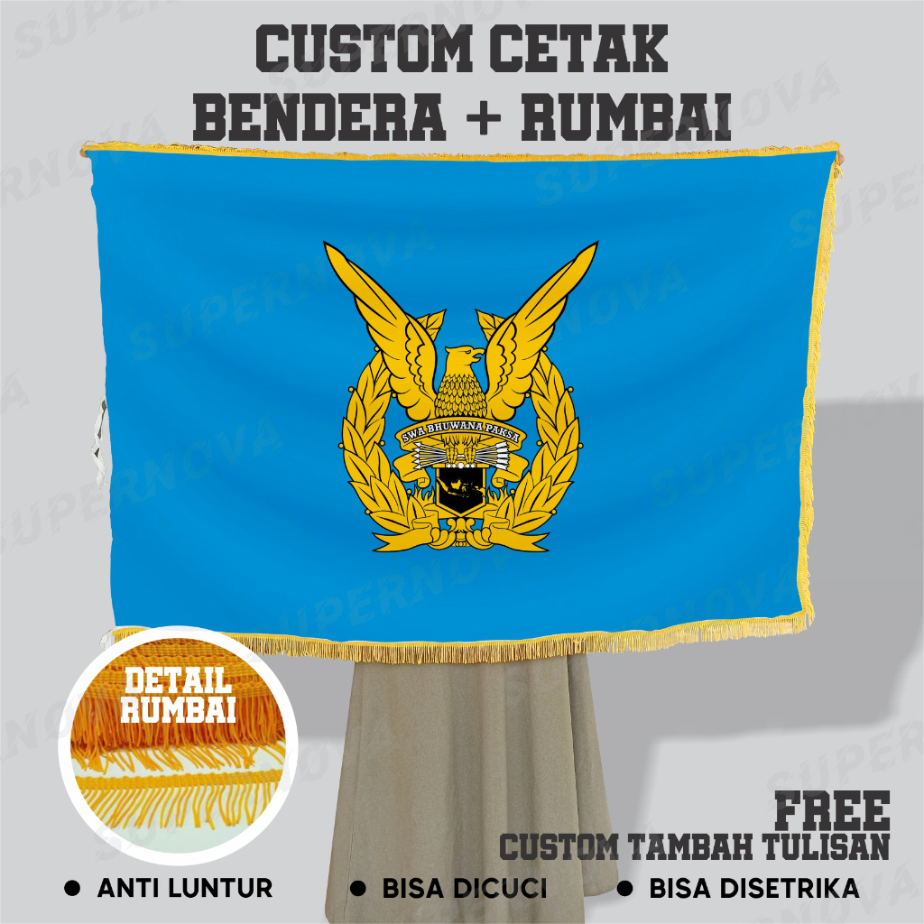 The Flag Of The TNI AU Air Force Swa Bhuwana Is Forced To Go Back And
