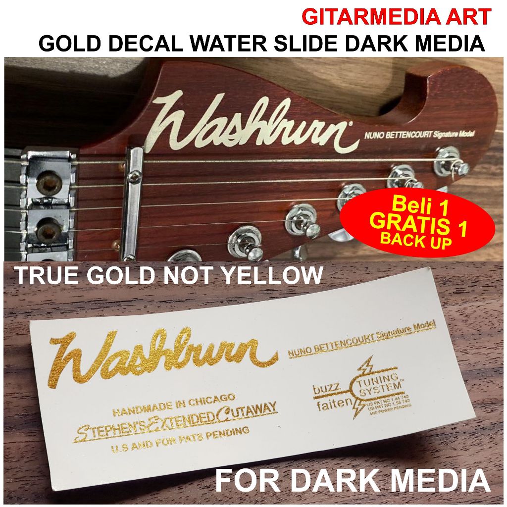Guitar washburn logo decal headstock washburn nuno betten court ...
