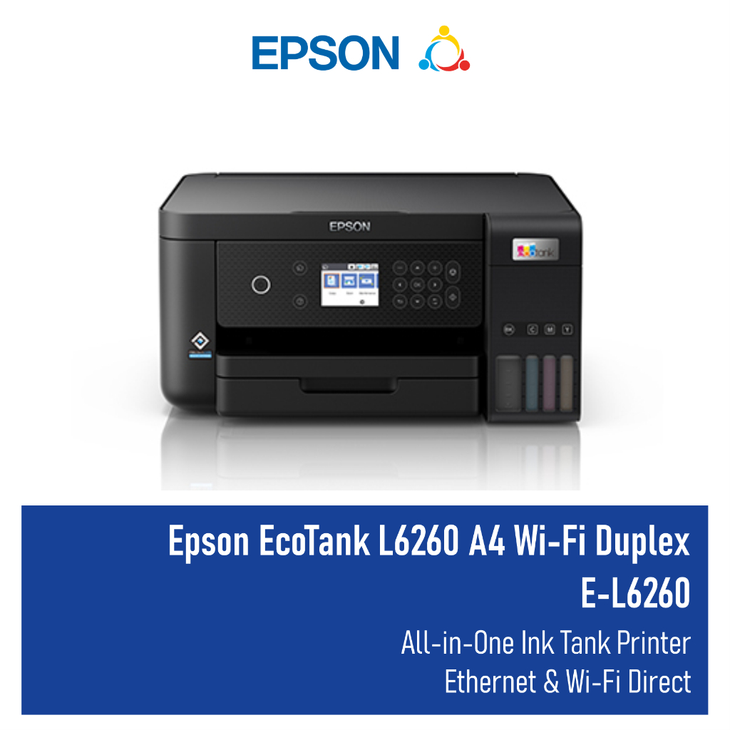 Epson L6260 A4 WiFi Duplex AllinOne Ink Tank Printer EcoTank Pigment Shopee Malaysia