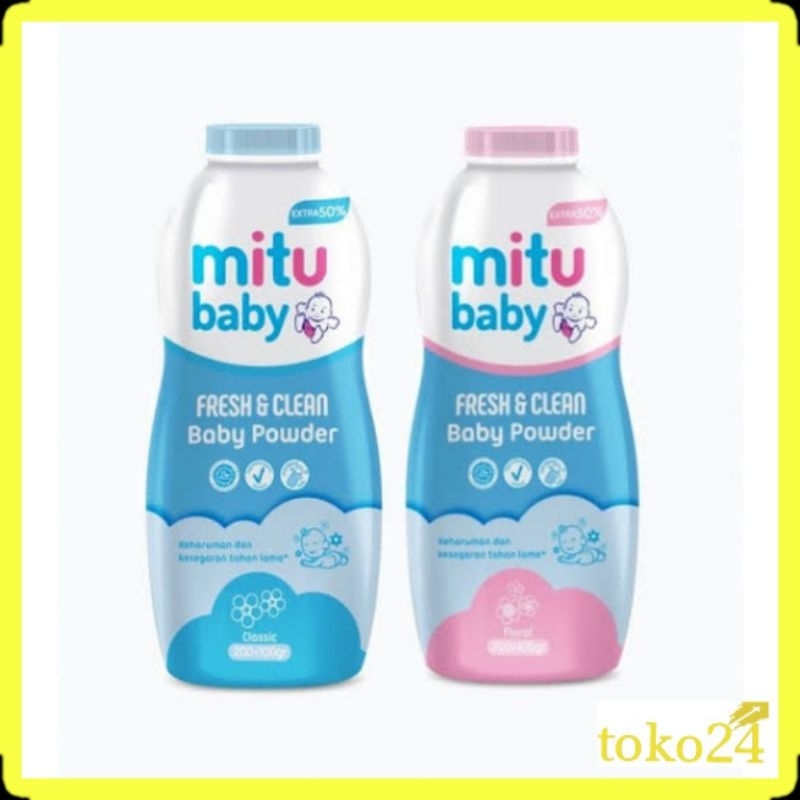 Mitu Baby Powder Fresh & Clean 100 gr | Shopee Malaysia