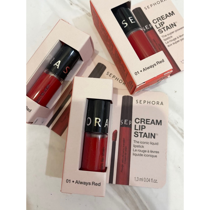 Sephora Cream Lip Stain (Always Red) Sample Size Shopee Malaysia