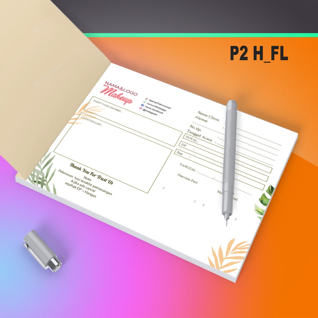 Unit Note 1/2 Folio Custom Design - Print Quality And According To Your ...