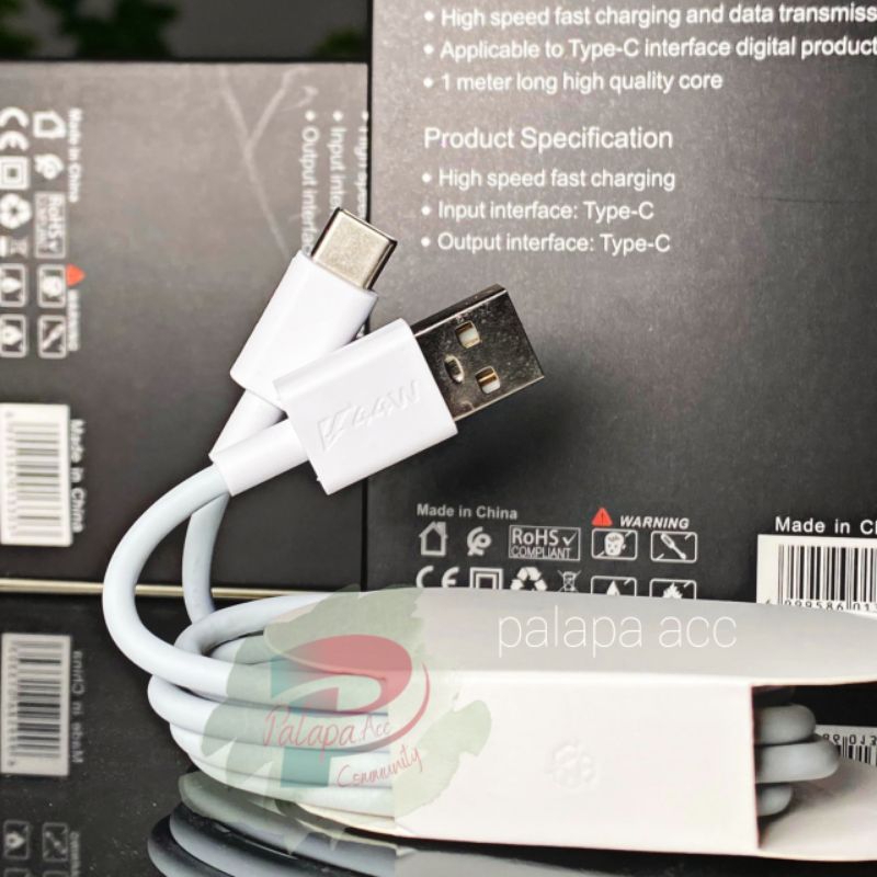 Data Cable CHARGER USB TYPE-C VIVO 44watt FAST CHARGING VIVO Y27 Y35 ...