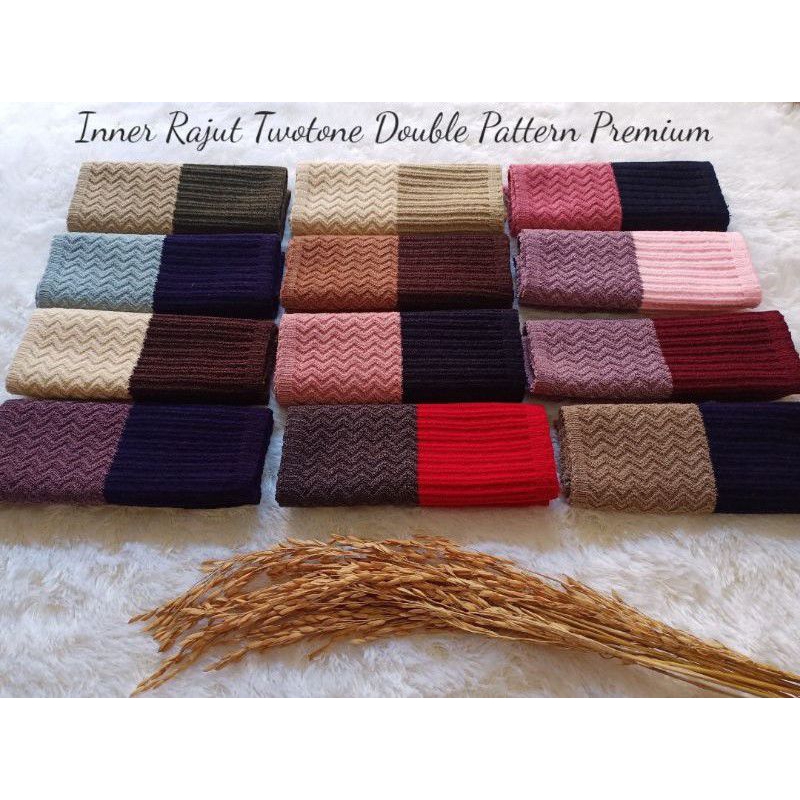 Ciput Knitted Bandana 2 Motifs (Salur & Zigzag) 2 Colors (Premium ...