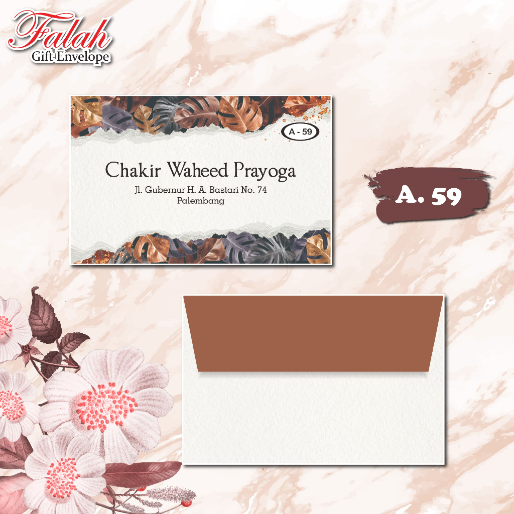 Falah A 59 Envelope Contains 50 Sheets (Not Included Print) | Shopee ...