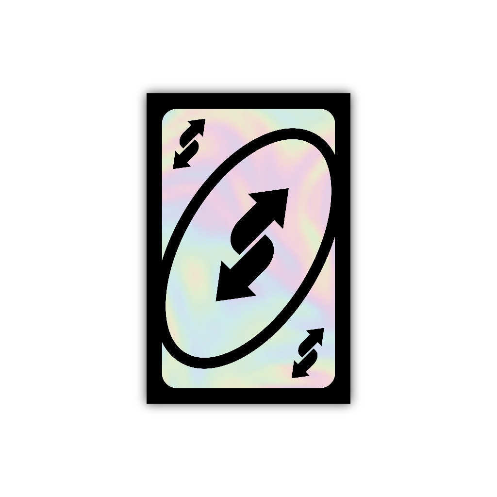 Uno reverse card sticker, unit hologram sticker - Z077 | Shopee Malaysia